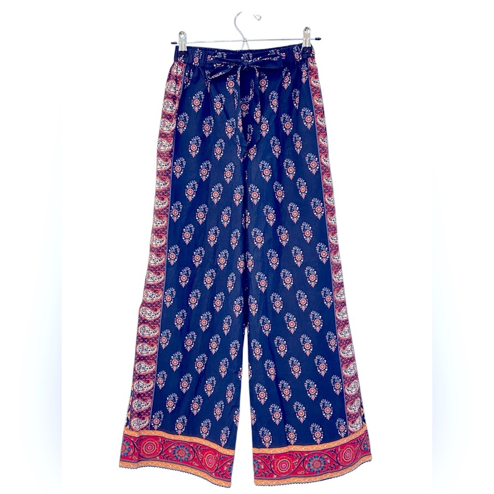 NEW Anthropologie Tanvi Kedia Colorful Bohemian Wide Leg Pants size XS NWT